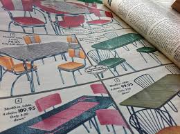 Vintage 1950's mid century modern formica and chrome kitchen table dining table diner style table with leaf. 1950s Formica Kitchen Table Sets 1954 Alden S Catalog Ad Flickr