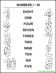 Fun Number Words 1 10 Spelling Worksheets For Kids