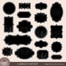 Frame Labels Clipart Digital Clip Art Vector Design Elements Etsy Digital Clip Art Clip Art Photo Album Scrapbooking
