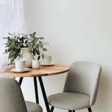 Wren Bistro Table Raw Mango Bistro Table Upholstered Dining Chairs Furniture