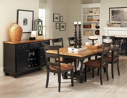 Country Black And Distressed Oak Dining Table Chairs Dining Room Furniture Set Dining Room Furniture Sets Oak Dining Room Table Black Dining Room