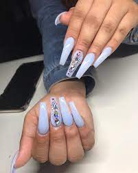 Nailedbybertha On Instagram Nailedbybertha Nails Duncanvillenails Dallasnails Nailgoals Nailpo Wedding Acrylic Nails Blue Glitter Nails Baby Blue Nails