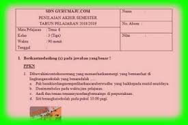 Beranda › energi dan perubahanya › kelas 3 › kunci jawaban tematik › tema 6. Soal Uas Pas Kelas 3 Tema 6 Semester 2 Kurikulum 2013 Revisi 2018 Guru Maju