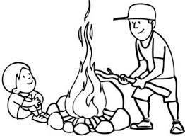 Kostenlose Malvorlage Natur Lagerfeuer Zum Ausmalen