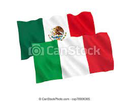 The mexican flag colors are few, italy's lacks the mexican flag's most recognized symbol: Flags Of Italy And Mexico On A White Background National Fabric Flags Of Italy And Mexico Isolated On White Background 3d Canstock