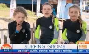 Biggy norris appeared on channel nine's today show on saturday morning, with his sisters sabre, 11 and sockie, nine, who are also keen surfers. One Day In The Life Of Sabre Norris