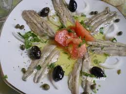 250 g gavros (similar to anchovies), cleaned, boned and heads removed. Gavros Marinatos Marinated Anchovies Anchovy Recipes Greek Recipes Greek Appetizers