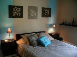 Idees deco pour une chambre en bleu promesse de douceur et. Chambre Style Caraibe Turquoise Et Marron Photo De Mes Realisations Je Change De Deco