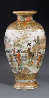 Fine Asian Australian European Arts Design Au0789 Satsuma Vase Japanese Porcelain Japanese Vase