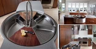 awesome rotating sink has cutting board
