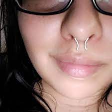 16g 14g 12g 10g Septum Retainer Stainless Steel Hide Septum Piercing No See For Work Retainer Septum Retainer Flared Horseshoe Septum Retainer Septum Piercing Retainers