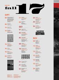 Sam Fox Events Calendar Fall 2017 In 2020 Events Calendar Design Graphic Design Calendar Event Schedule Design