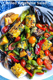 Grilled Vegetable Salad With Zesty Citrus Vinaigrette Recipe In 2020 Vegetable Salad Recipes Grilled Vegetable Salads Bbq Recipes