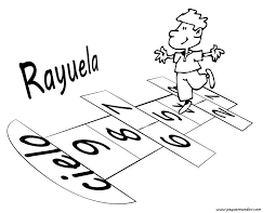 Dibuja una rayuela en el suelo. Dibujos Juegos Tradicionales Para Colorear Imagui Dibujos Home Decor Decals Home Decor