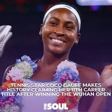 Soulmates, #CocoGauff's latest win over Jessica Pegula at the Wuhan Open  marks another milestone moment in 2025! 🙌🏾 On Sunday, Gauff claimed her  second title of the year & according to ESPN,