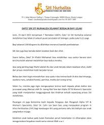Global suppliers food & beverage sedayung menara sdn bhd profile. It S A Boy Siti Nurhaliza Husband Datuk K Welcome 2nd Baby Laptrinhx News