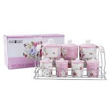 5.0 out of 5 stars. Oem Color Box Package Rose Floral Printed Tea Coffee Sugar Fine Porcelain 7 Pcs Canisters Sets For The Kitchen Buy Candy Ceramic Jar Pink Red Canister Sets For Kitchen Unique Kitchen Canisters Set