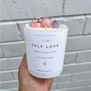 Using self-love focused rituals and crystals to shift your inner vibrational frequency.. Source: Twisted Thistle Apothecary