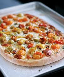 Cherry Tomato Pizza Margherita Love And Olive Oil Food Recipes Cooking