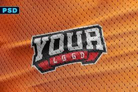 Sports Jersey Texture Logo Mockup Logo Mockup Sports Templates Business Card Logo