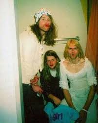 Kurt cobain didn't care much for fashion. Kurt Cobain Dylan Carlson And Mark Lanegan Wearing Wedding Dresses 1992 Pics
