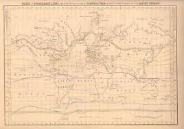 Details About 1850 Antique Map World A Chart Of Isothermal Lines