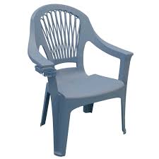 Adams Big Easy 1 Pc Blue Polypropylene Frame Chair High Back Chairs Chair Residential Furniture