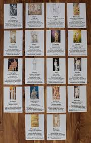 Free Printable Greek Mythology God And Goddess Cards Greek Mythology Gods Greek Mythology Stories Greek Myths For Kids
