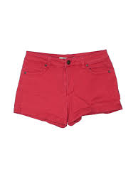 Details About Bluenotes Women Red Denim Shorts 28w