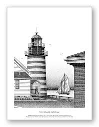 Black And White Lighthouse Animal Crossing The West Quoddy Lighthouse Is Located In Lubec Maine This Lighthouse Was Constructed In 1853 Replacing The Original Li Large Art Creative Artwork Lighthouse