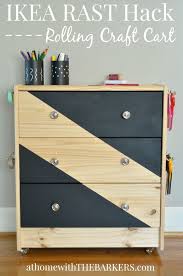 Rolling Craft Cart Ikea Rast Hack At Home With The Barkers Ikea Rast Hack Ikea Decor Ikea Rast