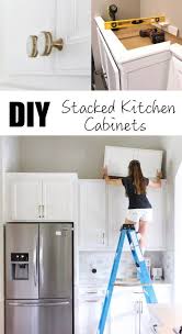 Diy Stacked Kitchen Cabinets In 2020 Kitchen Cabinets Kitchen Cabinets Trim Diy Kitchen Renovation
