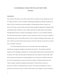 A deeper understanding of conflict drivers, conflict stakeholders, . Pdf An Interdisciplinary Academic Field Peace And Conflict Studies