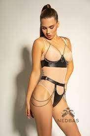 Premium Leather Uncensored Lingerie Leather Underwear Set - Etsy Ireland