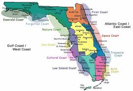 A Map That Explains All The Coasts Nicknames Map Of Florida Beaches Florida Travel Florida Beaches