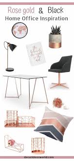 Rose Gold And Black Home Office Inspiration Decor Ideas World Rose Gold Room Decor Rose Gold Rooms Rose Gold Decor