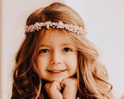 Flower girl Hair Accessory, Light Weight And Clips Into Hair For A No-slip  Fit