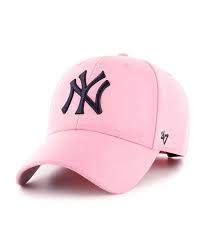 New York Yankees 47 Brand Pink Rose Navy Logo Mvp Adjustable Hat 47 Brand Navy Logo Adjustable Hat