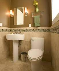 One of the most popular half bath ideas is to add vanity lighting above the sink. Diy Mosaic Tile Accents To Dress Up Your Bathroom Design Half Bathroom Remodel Small Half Bathrooms Half Bathroom Design Ideas