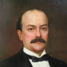 Antique oil painting Portrait Gentleman Charles Walz 1900 Pensylvania  Victorian