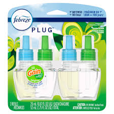 A natural organic plug in air freshener is your alternative to breathing chemicals. Febreze Plug Odor Eliminating Air Freshener Refills With Gain Original Scent 2 Count Walmart Com Walmart Com