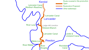 It passes through 91 locks with a summit level of 487 feet. Lancaster Canal Maps Waterway Routes