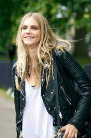 Cara Delevingne Style Cara Delevingne Style Black Leather Biker Jacket White Tank Dress