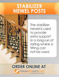 Stabilizer Newel Post Are A Necessity For Long Running Handrails See Our Affordable Prices For Newel Posts On O Cheap Stair Parts Stair Remodel Iron Balusters