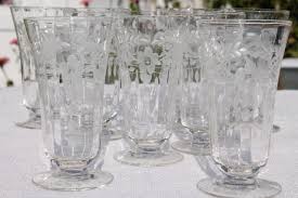 An antique collection of 16 floral design patterns is here for you all to use in your web or graphic design projects. Vintage Crystal Clear Etched Cut Glass Footed Tumblers 8 Iced Tea Glasses Paneled Optic Floral