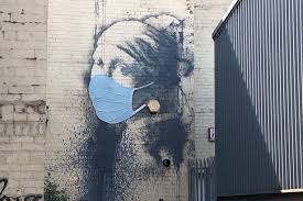 Both pieces have long been attributed to banksy. Famous Banksy Graffiti In Bristol Gets A Coronavirus Face Mask Bristol Live