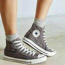 Beautiful Sneakers You Can Wear Without Socks Grey High Top Converse Womens Sneakers Grey Converse