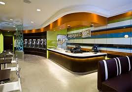 In this niche of interior design, the designer makes most of their money from product sales. Fresh Yogurt Shop Design Idea Commercial Interior Design