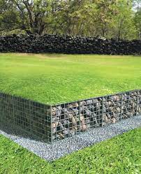 Low Gabion Wall With Lawn Over Top Of Gabions Landscape Design Backyard Garden Design