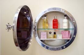 Chadder Porthole Surface Mirror Cabinet With In Polished Metal Finish Mirror Cabinets Traditional Bathroom Mirrors Porthole Mirror Bathroom